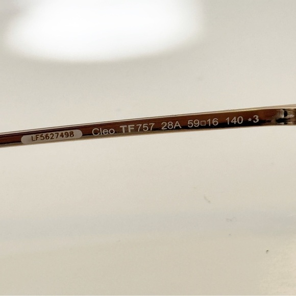 Tom Ford Round Sunglasses TF757 Cleo 28A Gold 59mm FT0757 - Picture 6 of 7